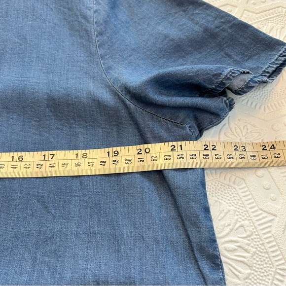 George Cotton Blend Chambray Dress Sz L EUC - Picture 4 of 7